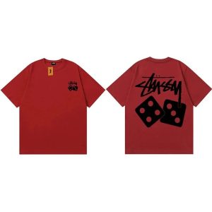 Stussy Red Dice Logo Graphic T-Shirt