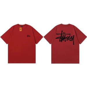 Stussy Red Logo Graphic Short Sleeve T-Shirt