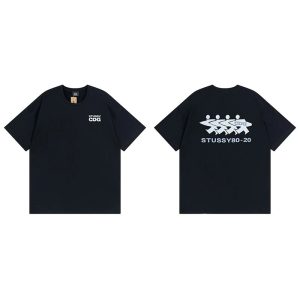 Stussy CDG 80-20 Black Graphic T-Shirt