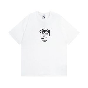 Stussy Nike World Tour White Graphic T-Shirt