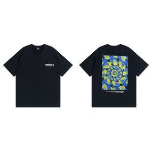 Stussy Black Graphic Print Short Sleeve T-Shirt