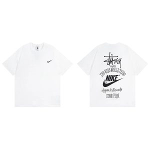 Stussy x Nike White Graphic T-Shirt Short Sleeve