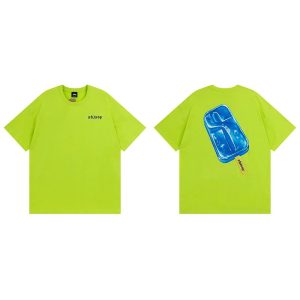 Stussy Lime Green Popsicle Graphic Short Sleeve T-Shirt