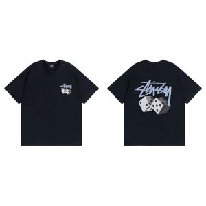 Stussy Dice Graphic Black T-Shirt