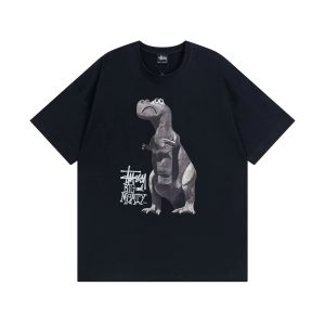 Stussy Big and Meaty Dinosaur Black T-Shirt