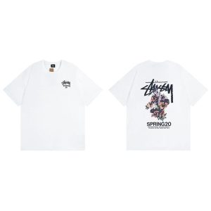 Stussy Spring 20 Floral Graphic White T-Shirt