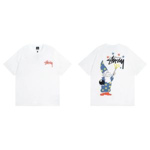 Stussy Wizard Graphic White Short Sleeve T-Shirt