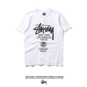 Stussy World Tour White Graphic T-Shirt