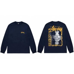 Stussy Tribe Graphic Navy Long Sleeve T-Shirt