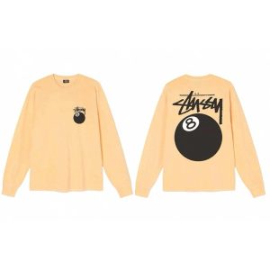 Stussy 8 Ball Long Sleeve T-Shirt Yellow