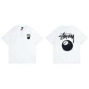 Stussy Nike 8 Ball White Graphic T-Shirt Streetwear