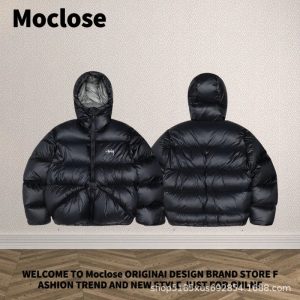 Stussy Black Hooded Puffer Jacket Winter Down Coat