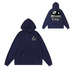 Stussy 8 Ball Corp Navy Pullover Hoodie