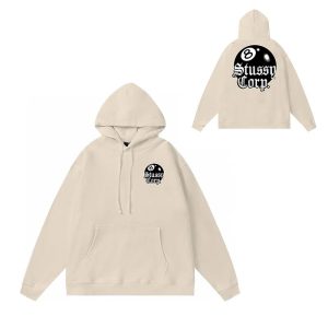 Stussy 8 Ball Corp Beige Pullover Hoodie