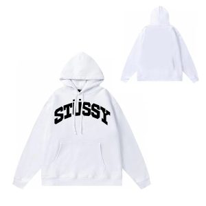 Stussy White Logo Pullover Hoodie Streetwear Sweatshirt