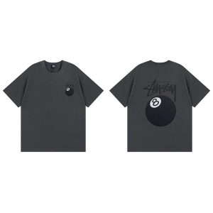 Stussy 8 Ball Graphic Grey T-Shirt