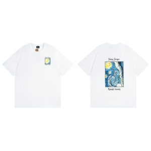 Stussy Midnight Insanity Graphic White T-Shirt