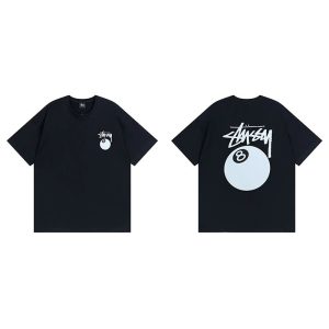 Stussy 8 Ball Logo Black Short Sleeve T-Shirt