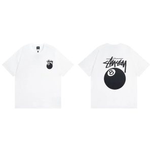 Stussy 8 Ball White Graphic T-Shirt