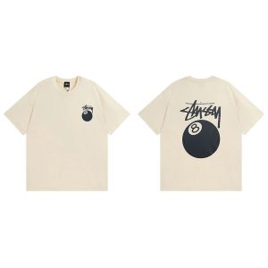 Stussy 8 Ball Graphic Cream Short Sleeve T-Shirt
