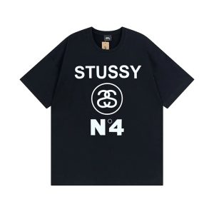 Stussy N4 Graphic Black Short Sleeve T-Shirt
