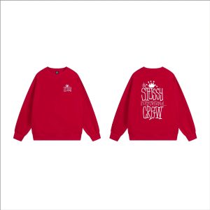Stussy International Crew Red Graphic Sweater