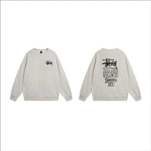 Stussy Built Tough Grey Crewneck Sweatshirt Sweater