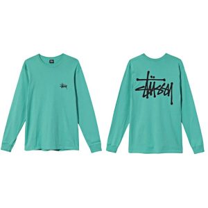 Stussy Teal Long Sleeve Logo T-Shirt