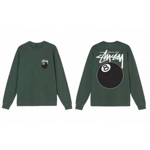 Stussy 8 Ball Green Long Sleeve T-Shirt