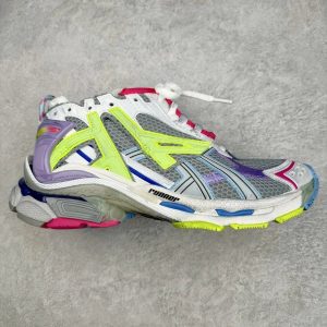 Balenciaga Track Style Chunky Sneaker Shoes Gray Neon