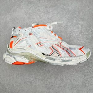 Balenciaga Runner White Orange Mesh Sneakers