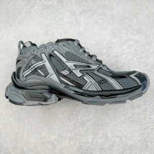 Balenciaga Gray Mesh Chunky Runner Sneaker Shoes