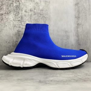 Balenciaga Blue Knit Sock Sneakers Slip-On Shoes