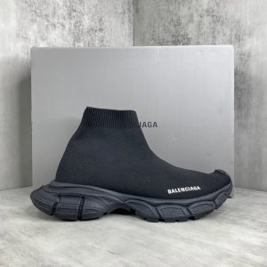 Balenciaga Speed Trainer Black Knit Sock Sneakers