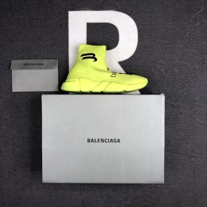 Balenciaga Speed Trainer Neon Yellow Sock Sneakers