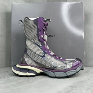 Balenciaga Runner High Top Purple Grey Sneakers
