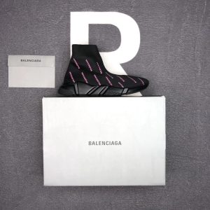Balenciaga Speed Trainer Black Pink Sock Sneakers