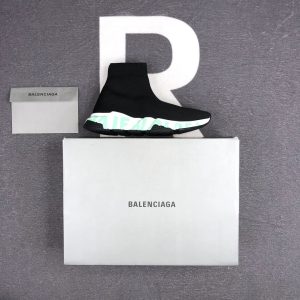 Balenciaga Black Speed Trainer Knit Sneakers