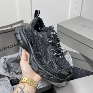Balenciaga Black Mesh Runner Sneakers Shoes