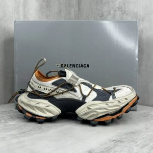 Balenciaga Track White Orange Chunky Running Sneakers