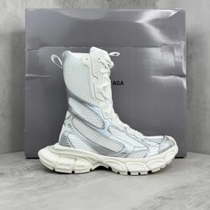 Balenciaga White Mesh High-Top Chunky Sneakers