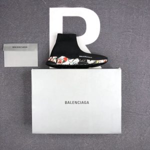 Balenciaga Speed Trainer Graffiti Black Sneakers