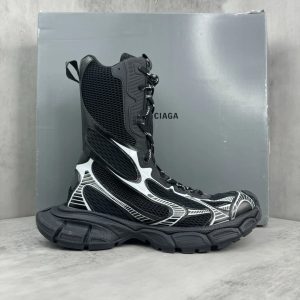 Balenciaga Black White High-Top Chunky Sneakers