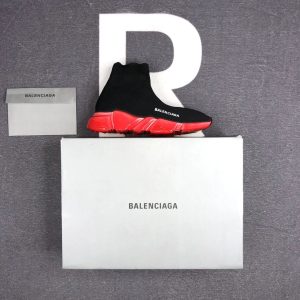 Balenciaga Speed Trainer Black Red Sock Sneakers