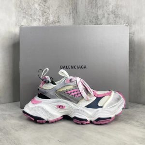 Balenciaga Triple S Pink Grey Chunky Sneakers