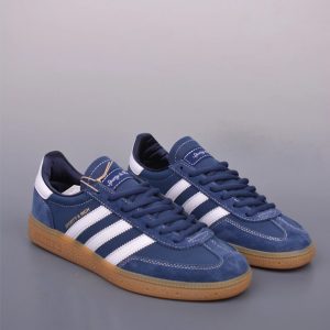 Adidas Blue Suede Gum Sole Retro Sneakers