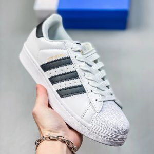 Adidas Superstar White Black Stripe Shoes