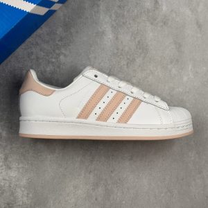 Adidas White Pink Stripe Casual Low Top Sneakers