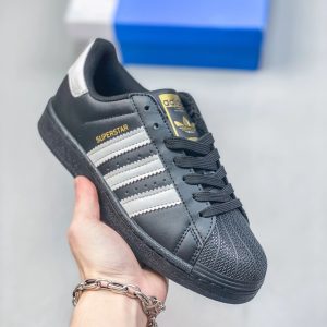 Adidas Superstar Black Silver Low Top Sneakers