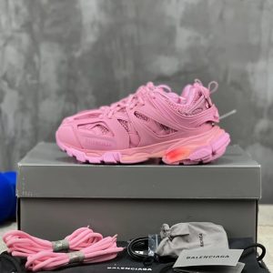 Balenciaga Pink Platform Chunky Sneakers Casual Shoes